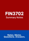 FIN3702 - Summarised NOtes