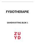 Samenvatting Blok 1 Fysiotherapie jaar 1