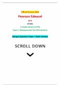 Official Summer 2024 Pearson Edexcel GCSE 1ET0/01 In English Literature (1ET0) Paper 1: Shakespeare and Post-1914 Literature Merged Question Paper + Mark Scheme