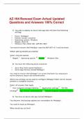 AZ-104 Renewal Exam Actual Updated Questions and Answers 100% Correct