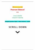 Official Summer 2024 Pearson Edexcel GCSE In Music (1MU0/03) Component 3: Appraising Merged Question Paper + Mark Scheme + Audio