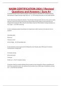 NASM CERTIFICATION 2024 // Revised Questions and Answers / Sure A+