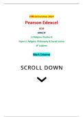 Official Summer 2024 Pearson Edexcel GCSE 1RB0/3F In Religious Studies B Paper 3: Religion, Philosophy & Social Justice 3F Judaism Mark Scheme