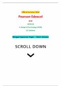 Official Summer 2024 Pearson Edexcel GCSE 1DT0/1D In Design & Technology (1DT0) 1D: Systems Merged Question Paper + Mark Scheme