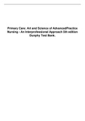 Primary Care: Art and Science of Advanced Practice Nursing - An Interprofessional Approach 5th edition Dunphy Test Bank