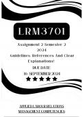 LRM3701 Assignment 2 Semester 2 2024.{16 September 2024}