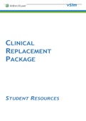 CLINICAL REPLACEMENT PACKAGE- VERIFIED