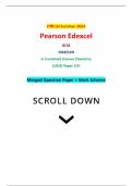 Official Summer 2024 Pearson Edexcel GCSE 1SC0/1CH In Combined Science Chemistry (1SC0) Paper 1CH Merged Question Paper + Mark Scheme