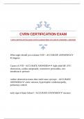 CVRN CERTIFICATION EXAM WITH GUARANTEED ACCURATE ANSWERS |VERIFIED