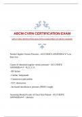 ABCM CVRN CERTIFICATION EXAM WITH GUARANTEED ACCURATE ANSWERS