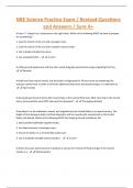 NBE Science Practice Exam / Revised Questions and Answers / Sure A+