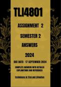 TLI4801 Assignment 2 Semester 2 2024 Answers {Due Date 17 September 2024}