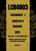 LCR4803 Assignment 2 Semester 2 2024 {16 September 2024}