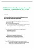  WGU D174 Study Guide Questions and Answers for Modules 1 to 11 /Updated Version 100% Correct