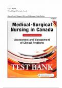 Test Bank Brunner and Suddarths Canadian Textbook of Medical Surgical Nursing 4th Edition (El Hussein, 2019) Chapter 1-74 All Chapters