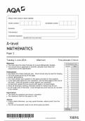 2024 AQA A-LEVEL CHEMISTRY & MATHEMATICS PAPER 1 / 2 / 3 INCLUDING ALL MARK SCHEMES