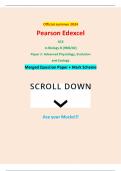 Official summer 2024 Pearson Edexcel GCE In Biology B (9BI0/02) Paper 2: Advanced Physiology, Evolution and Ecology Merged Question Paper + Mark Scheme