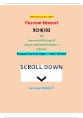 Official summer 2024 Pearson Edexcel 9CH0/03 GCE Chemistry (9CH0) Paper 03 General and Practical Principles in Chemistry Merged Question Paper + Mark Scheme