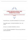 CVRN CERTIFICATION: ECG ESSENTIALS EXAM WITH GUARANTEED ACCURATE ANSWERS