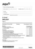 AQA A LEVEL BIOLOGY PAPER 3 JUNE 2024 FINAL QUESTION PAPER