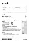 2024 AQA GCSE MATHEMATICS FOUNDATION PAPER 1, PAPER 2, PAPER 3 INCLUDING ALL  MARK SCHEMES