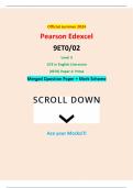 Official summer 2024 Pearson Edexcel 9ET0/02 Level 3 GCE In English Literature (9ET0) Paper 2: Prose Merged Question Paper + Mark Scheme