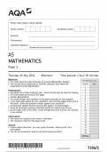 2024 AQA AS-LEVEL MATHEMATICS PAPER 1 & PAPER 2  INCLUDING BOTH MARK SCHEME