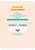 Official summer 2024 Pearson Edexcel GCE In Biology B (9BI0/02) Paper 2: Advanced Physiology, Evolution and Ecology Merged Question Paper + Mark Scheme