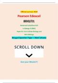 Official summer 2024 Pearson Edexcel 8BI0/01 Advanced Subsidiary GCE In Biology B (8BI0) Paper 01: Core Cellular Biology and Microbiology Merged Question Paper + Mark Scheme