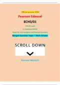 Official summer 2024 Pearson Edexcel 8CH0/01 GCE AS Level In Chemistry (8CH0) Paper 01: Core Inorganic and Physical Chemistry Merged Question Paper + Mark Scheme