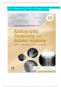 Test Bank For Bontragers Textbook Of Radiographic Positioning And Related Anatomy( 10th Edition) By Lampignano ||LATEST UPDATE 2024