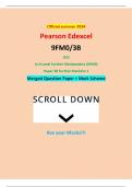 Official summer 2024 Pearson Edexcel 9FM0/3B GCE In A Level Further Mathematics (9FM0) Paper 3B Further Statistics 1 Merged Question Paper + Mark Scheme