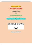 Official summer 2024 Pearson Edexcel 8FM0/25 GCE In Further Mathematics (8FM0) Paper 25 Further Mechanics 1 Merged Question Paper + Mark Scheme