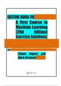 Solution Manual For A First Course in Machine Learning 2nd Edition By Simon Rogers, Mark Girolami (All Chapters, 100% Original Verified, A+