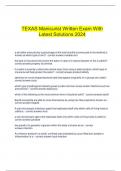  TEXAS Manicurist Written Exam With Latest Solutions 2024