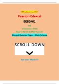 Official summer 2024 Pearson Edexcel 9EB0/01 GCE In Economics B (9EB0) Paper 1: Markets and how they work Merged Question Paper + Mark Scheme