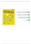 Test Bank for An Introduction To Payroll Administration, 8th Canadian Edition by Alan Dryden | 2024/2025