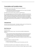 Transcription and Translation Notes (General Biology )