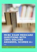 MCBC EXAM MEDICARE QUESTIONS WITH 100% SOLLVED ANSWERS, SCORED A+