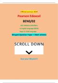 Official summer 2024 Pearson Edexcel 8EN0/02 GCE Advance Subsidiary In English Language (8EN0) Paper 2: Child Language Merged Question Paper + Mark Scheme