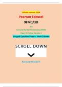 Official summer 2024 Pearson Edexcel 9FM0/3D GCE In A Level Further Mathematics (9FM0) Paper 3D Further Decision 1 Merged Question Paper + Mark Scheme