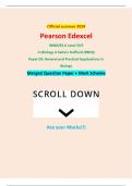 Official summer 2024 Pearson Edexcel 9BN0/03 A Level GCE In Biology A Salters Nuffield (9BN0) Paper 03: General and Practical Applications in Biology Merged Question Paper + Mark Scheme