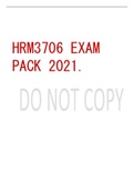HRM3706 EXAM PACK 2021