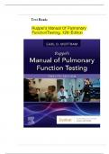 Test Bank For Ruppel's Manual Of Pulmonary Function Testing, 12th Edition 2024|LATEST UPDATE | ALL CHAPTERS| COMPLETE STUDY GUIDE.