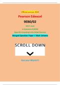 Official summer 2024 Pearson Edexcel 9EB0/02 GCE A Level In Economics B (9EB0) Paper 02 Competing in the Global Economy Merged Question Paper + Mark Scheme