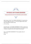 PHYSICS OAT EXAM 2024/2025 WITH GUARANTEED ACCURATE ANSWERS