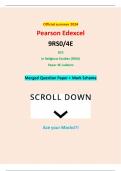 Official summer 2024 Pearson Edexcel 9RS0/4E GCE In Religious Studies (9RS0) Paper 4E Judaism Merged Question Paper + Mark Scheme