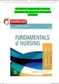 Test Bank for Fundamentals of Nursing 11TH Edition by Potter Perry All Chapters Completed ISBN:9780323812153 Newest Edition 2024 Instant Pdf Download