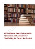 MFT National Exam Questions And Answers Package Deal