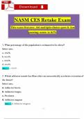 NASM CES Retake Exam (2024 / 2025) Questions with Verified Answers, 100% Guarantee Pass Score